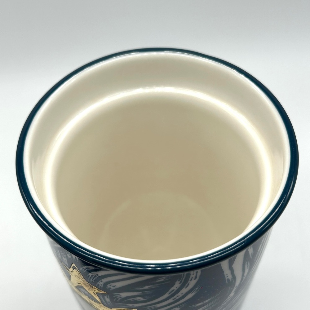 Starbucks 2016 Gold Crown Blue Mermaid Siren 12oz Ceramic Travel Tumbler Mug - Picture 11 of 16